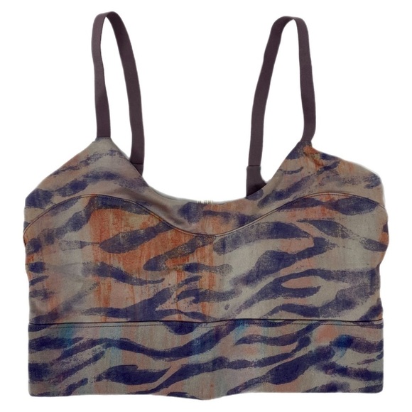 Nwt | Free People FP Movement Beat the Heat Reversible Bra in Tiger Combo Size S - Picture 2 of 9